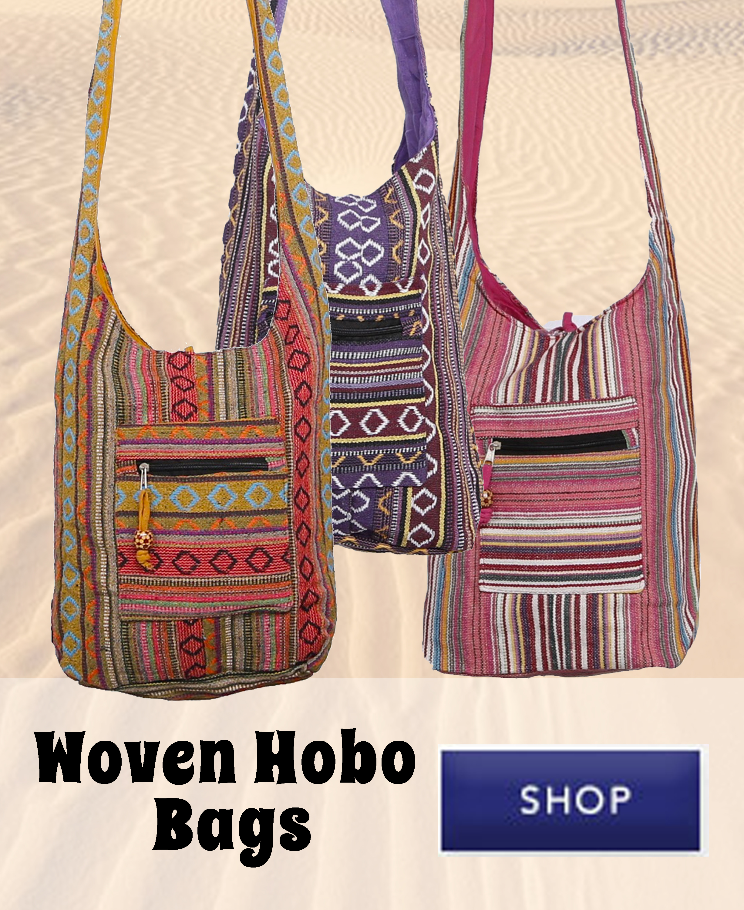 Jacquard Woven Hobo Bags Sunshine Joy